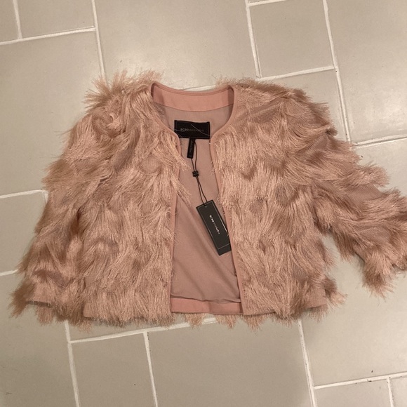 Bcbg Max Azria, XS, blush “jaxon” fringe jacket - Picture 3 of 5